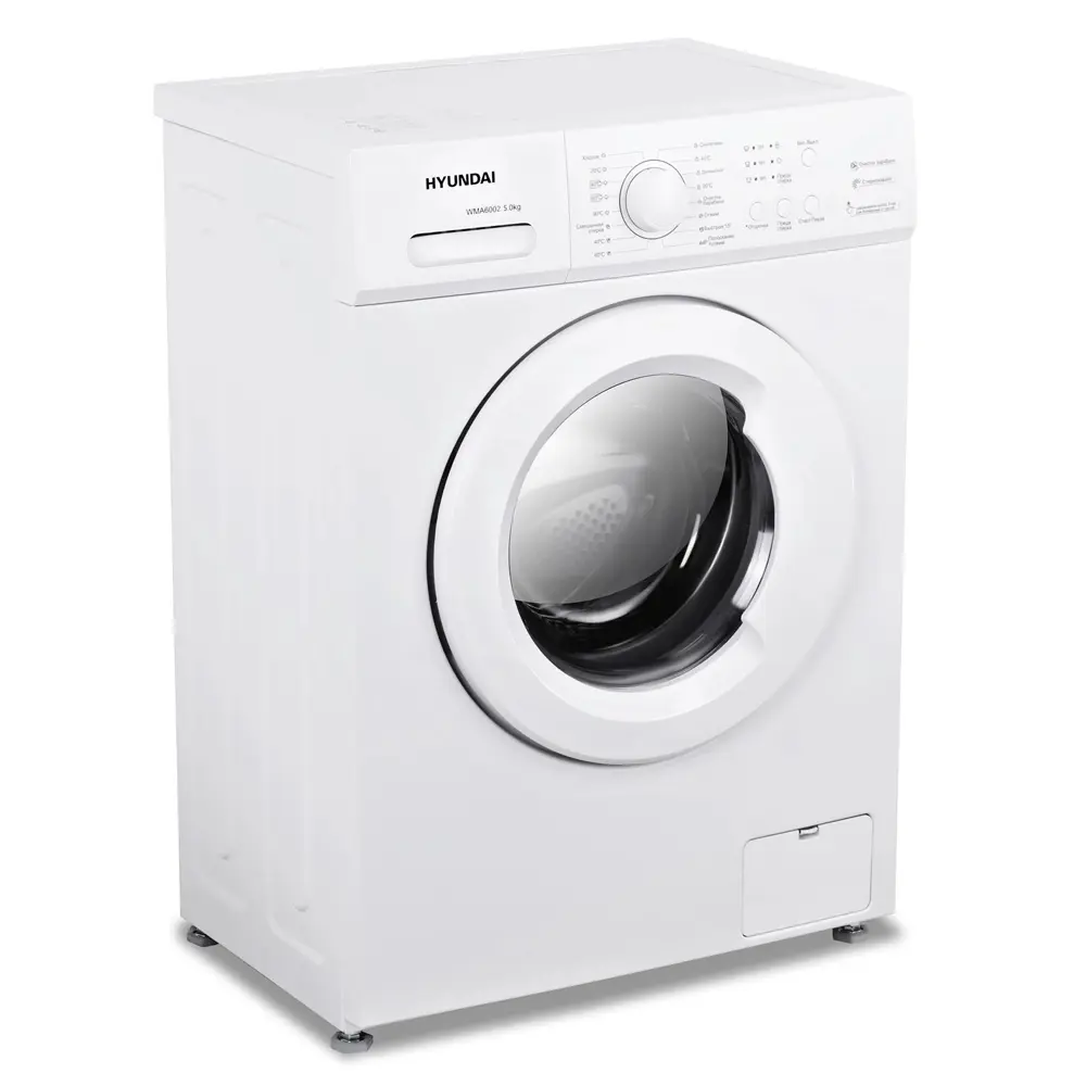Фото 6 Стиральная машина Hyundai Wma6002 59.5x85x41 см 5 кг цвет белый Фото 6 Стиральная машина Hyundai Wma6002 59.5x85x41 см 5 кг цвет белый
