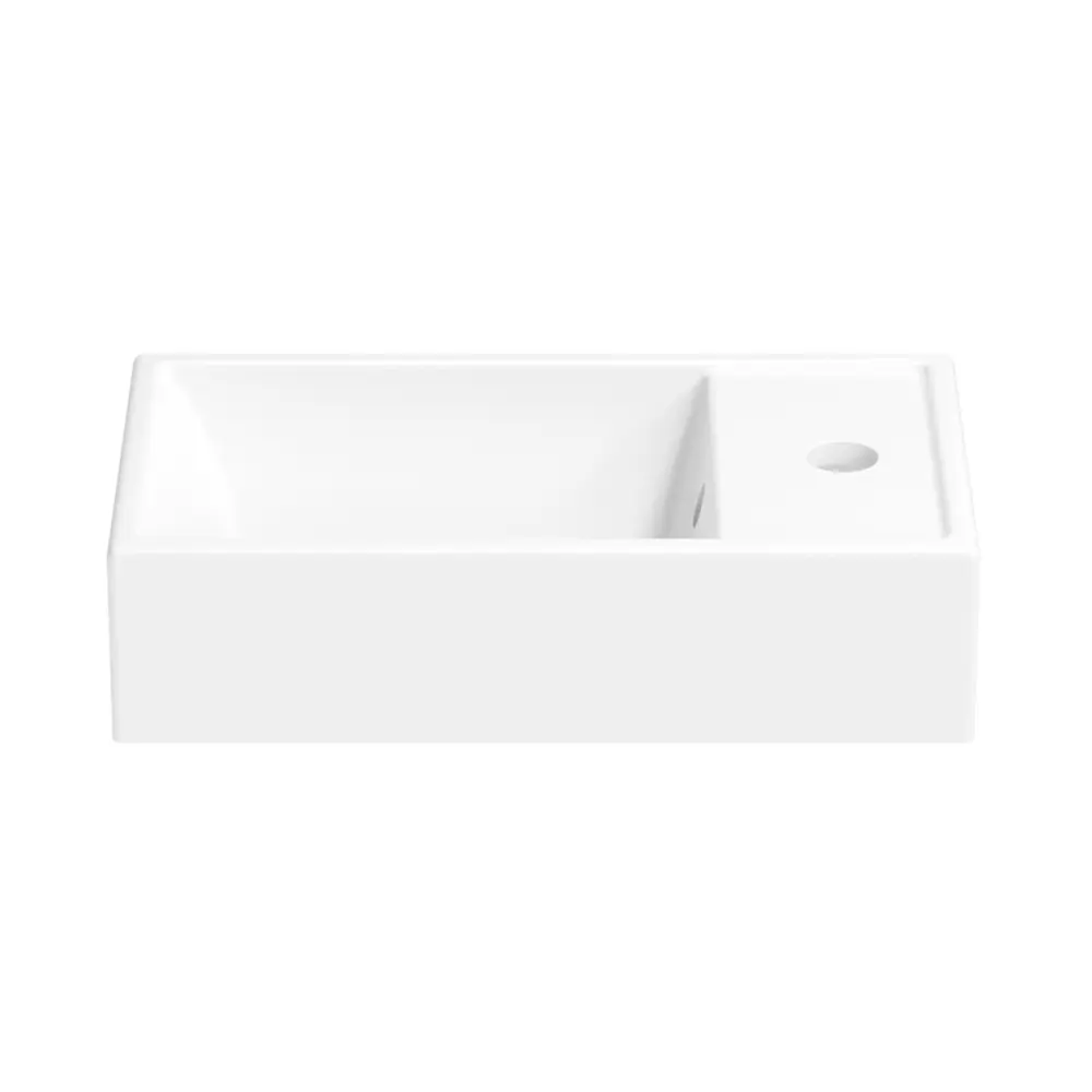 Фото 2 Мини-раковина для ванной Wellsee WC Area 202010456 40 см с донным клапаном цвет матовый черный Фото 2 Мини-раковина для ванной Wellsee WC Area 202010456 40 см с донным клапаном цвет матовый черный