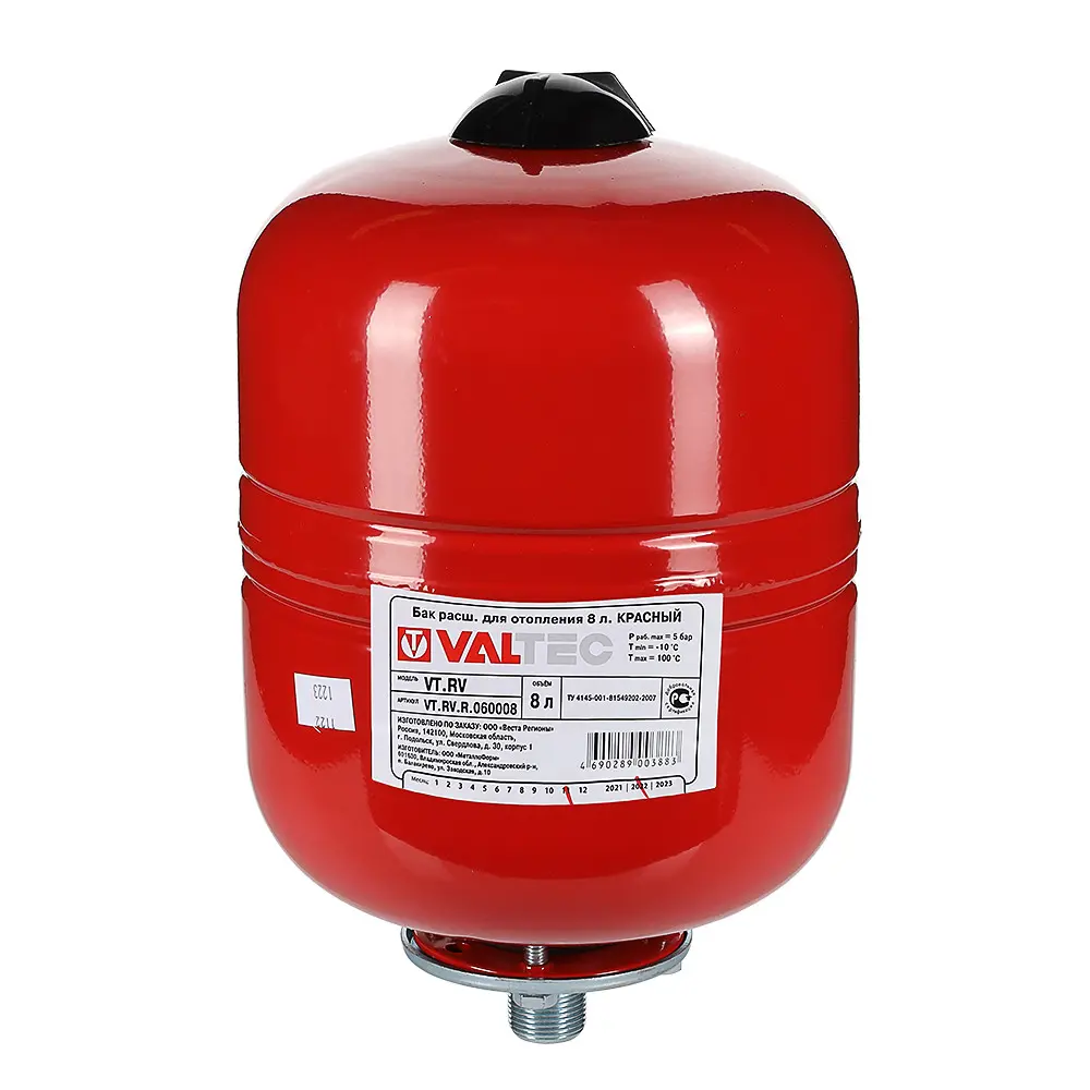 Фото Расширительный бак для отопления 18 л Valtec VT.RV.R.060018-VT.495.0.3 3/4" красный Фото Расширительный бак для отопления 18 л Valtec VT.RV.R.060018-VT.495.0.3 3/4" красный