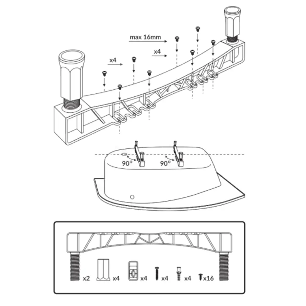 Фото 4 Ножки для ванн EXCELLENT/WHITECROSS NWT-50 Фото 4 Ножки для ванн EXCELLENT/WHITECROSS NWT-50