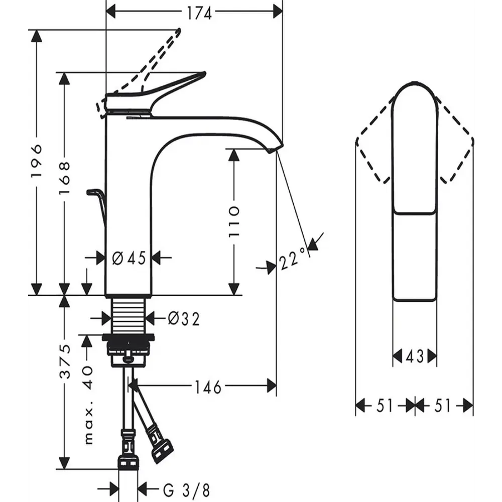 Фото 2 Смеситель для раковины Hansgrohe Vivenis 00000091234 цвет хром Фото 2 Смеситель для раковины Hansgrohe Vivenis 00000091234 цвет хром