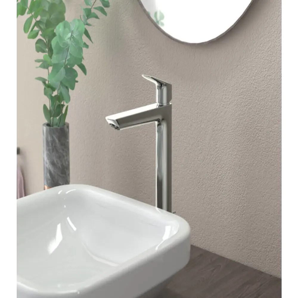 Фото 3 Смеситель для раковины Hansgrohe Logis 00000094135 однорычажный высокий цвет хром Фото 3 Смеситель для раковины Hansgrohe Logis 00000094135 однорычажный высокий цвет хром