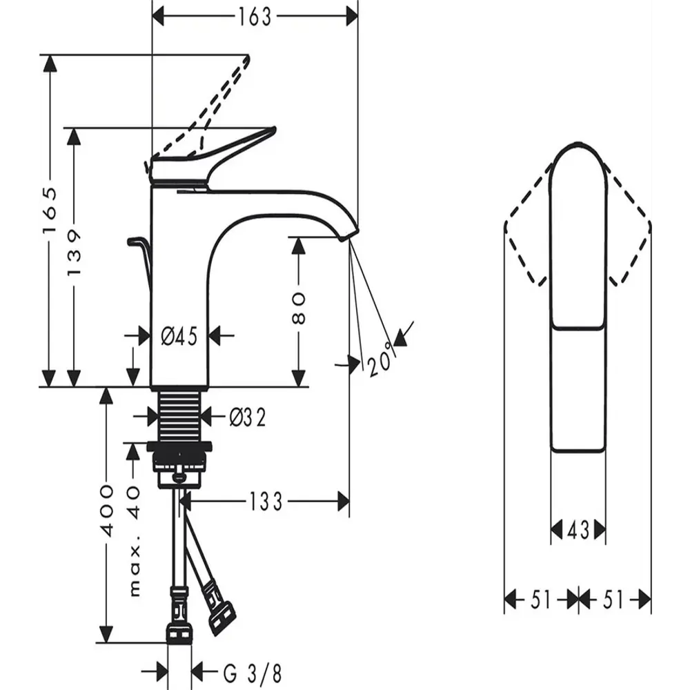 Фото 2 Смеситель для раковины Hansgrohe Vivenis 00000094142 цвет белый Фото 2 Смеситель для раковины Hansgrohe Vivenis 00000094142 цвет белый