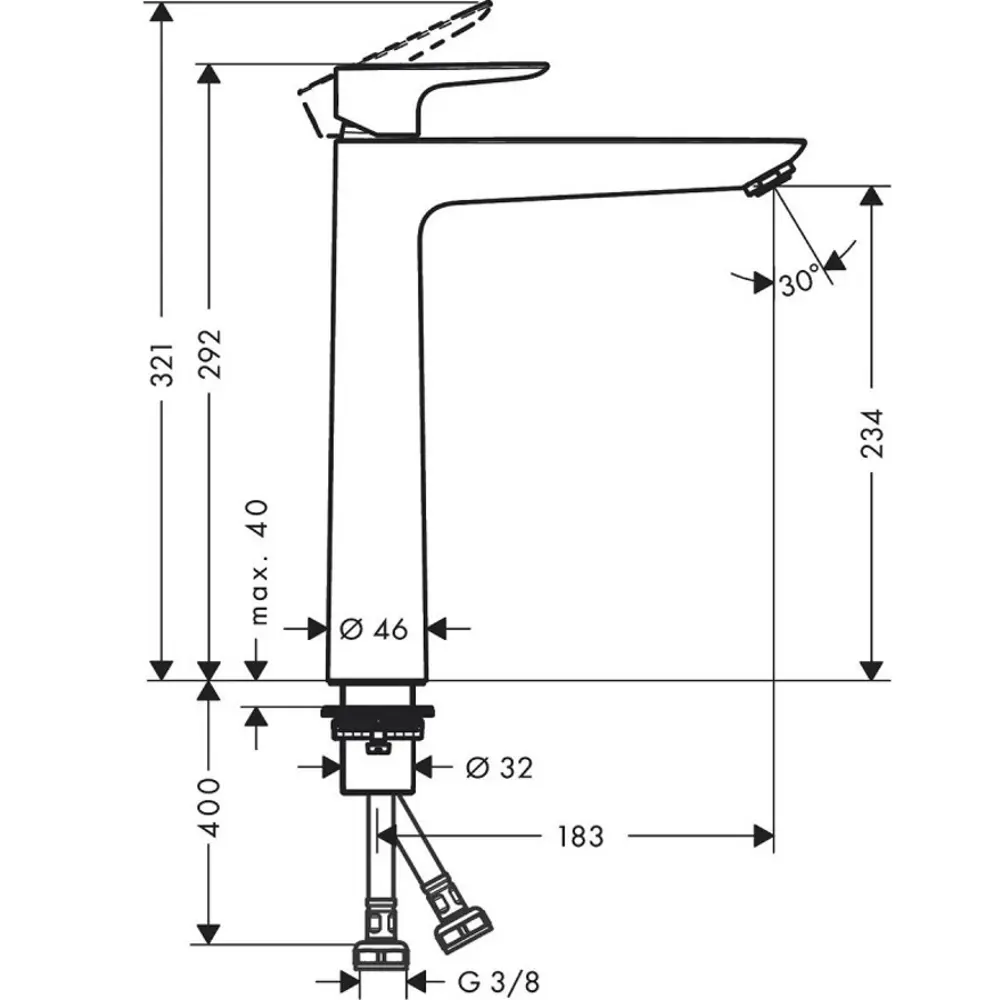 Фото 2 Смеситель для раковины Hansgrohe Смеситель 00000081572 цвет черный Фото 2 Смеситель для раковины Hansgrohe Смеситель 00000081572 цвет черный