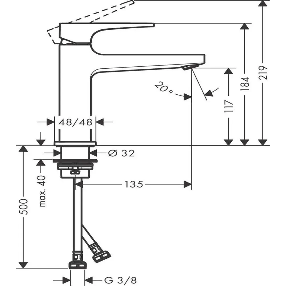 Фото 2 Смеситель для раковины Hansgrohe Смеситель 00000080481 цвет черный