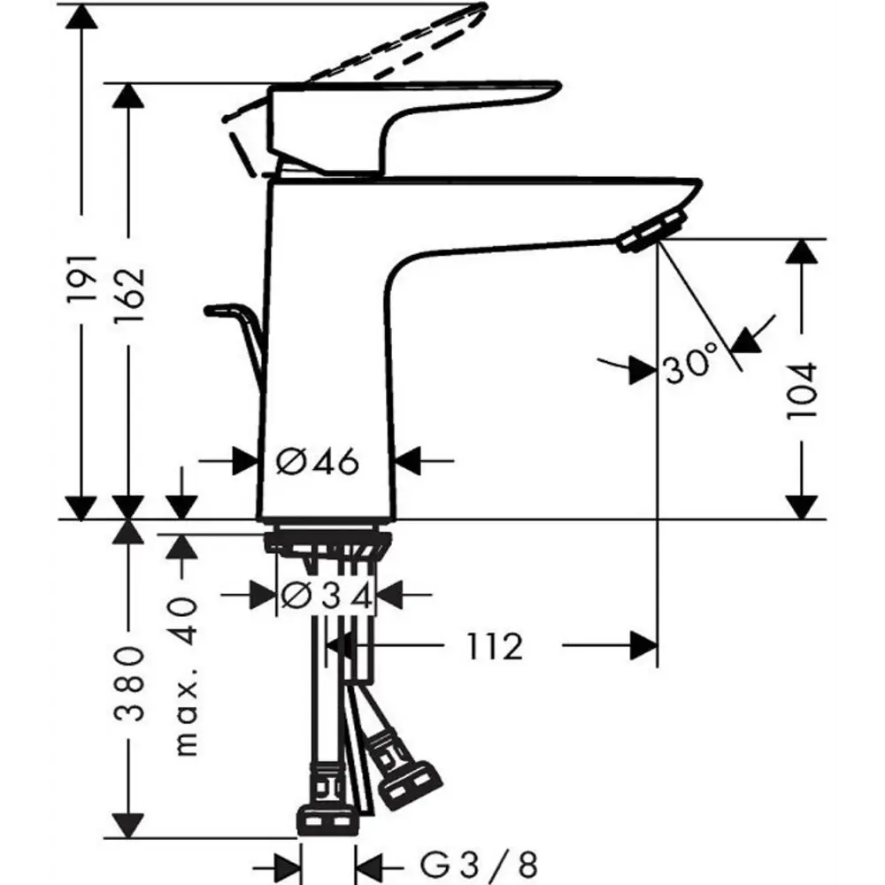 Фото 2 Смеситель для раковины Hansgrohe Talis E 00000043907 цвет хром Фото 2 Смеситель для раковины Hansgrohe Talis E 00000043907 цвет хром