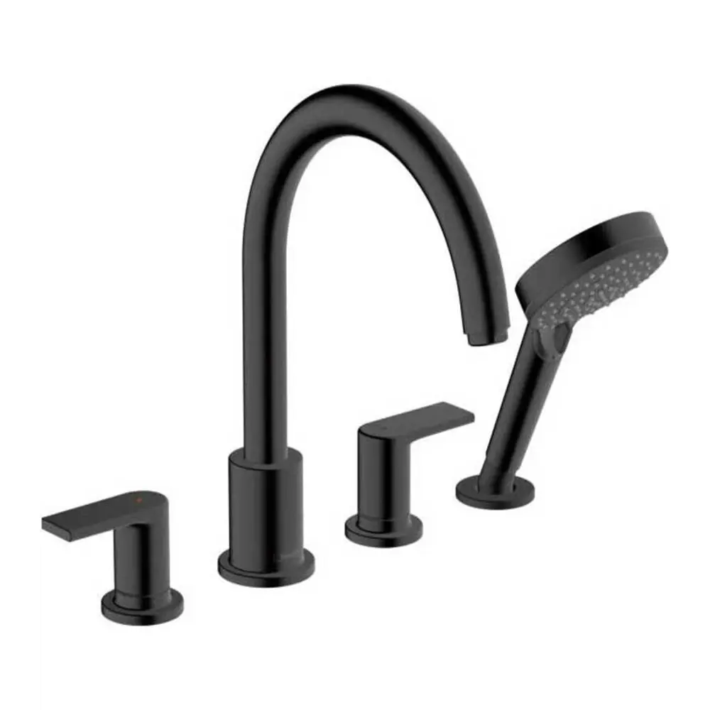 Фото Смеситель для ванны Hansgrohe 71456670 00000090724 двухвентильный с душевой лейкой цвет черный Фото Смеситель для ванны Hansgrohe 71456670 00000090724 двухвентильный с душевой лейкой цвет черный
