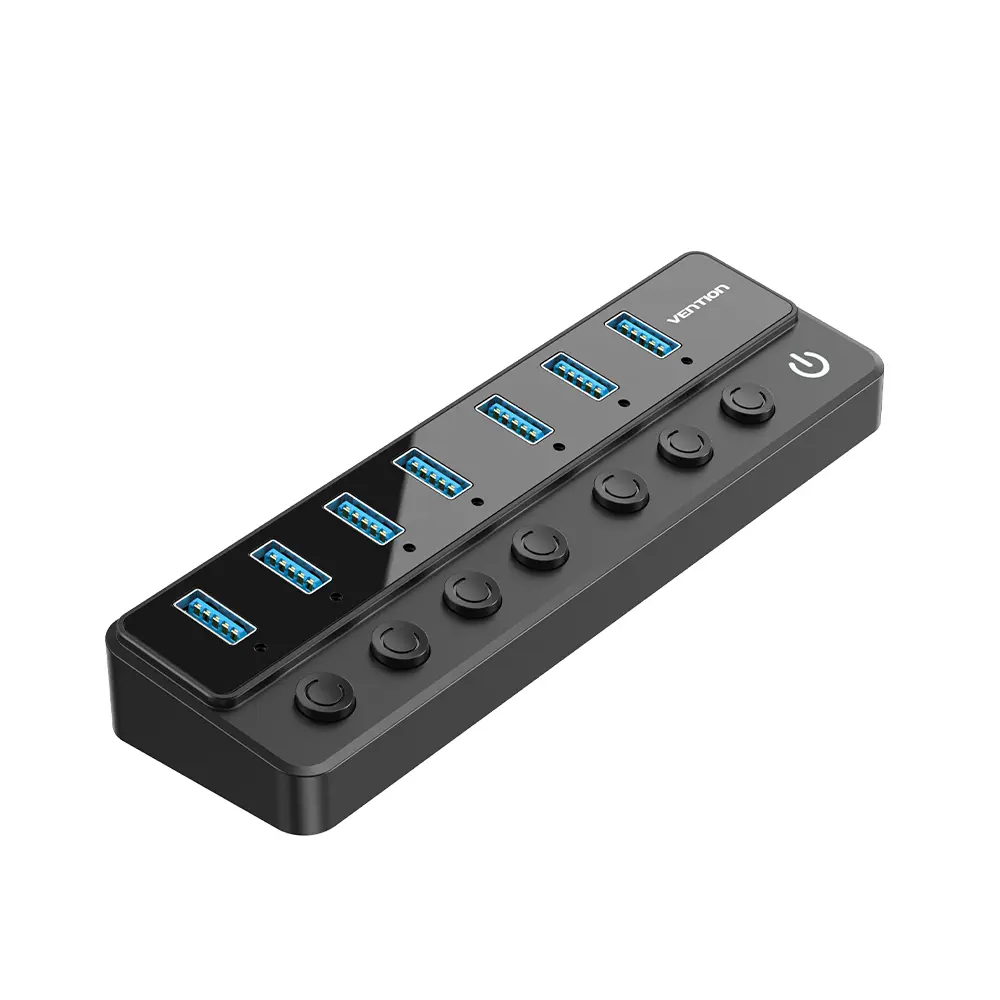 Фото Концентратор Vention OTG USB 3.0 на 7 портовчерный CHXB0 Фото Концентратор Vention OTG USB 3.0 на 7 портовчерный CHXB0