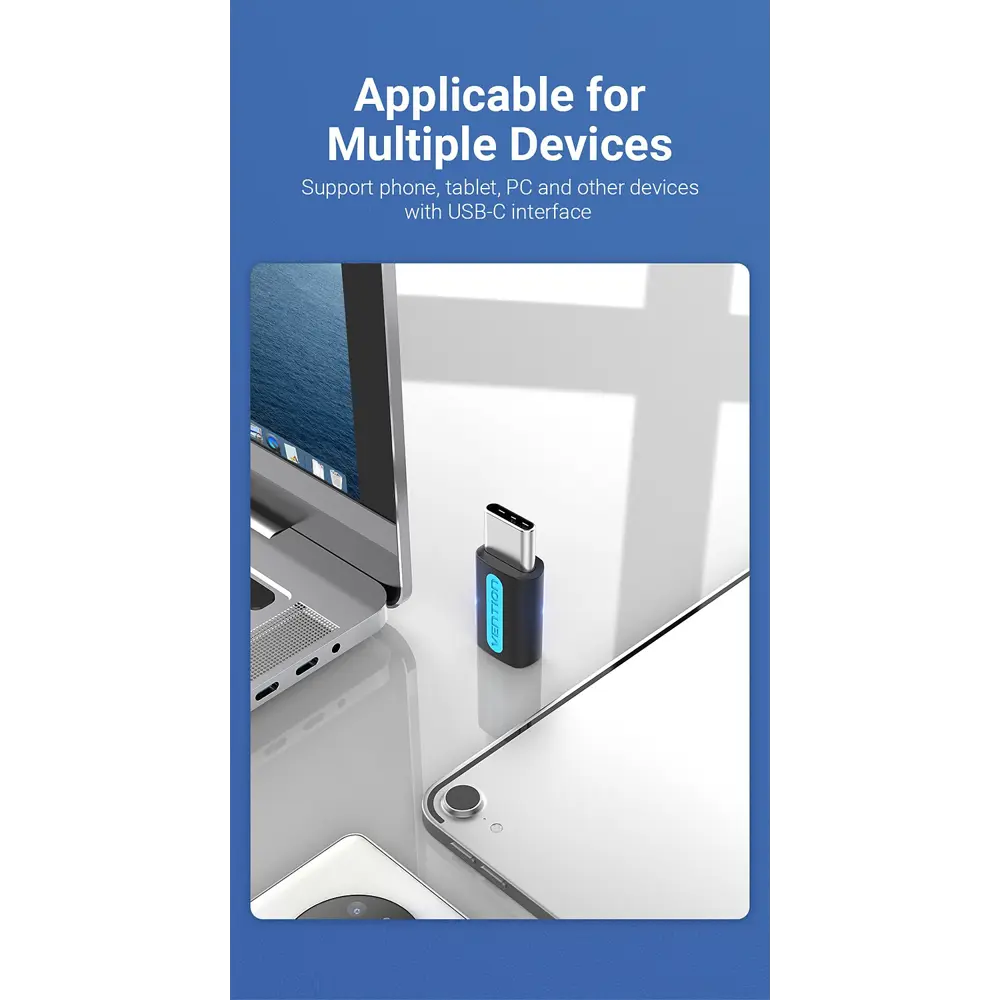Фото 2 Адаптер-переходник Vention USB Type C M/ USB 2.0 micro B 5pin F CDXB0 Фото 2 Адаптер-переходник Vention USB Type C M/ USB 2.0 micro B 5pin F CDXB0