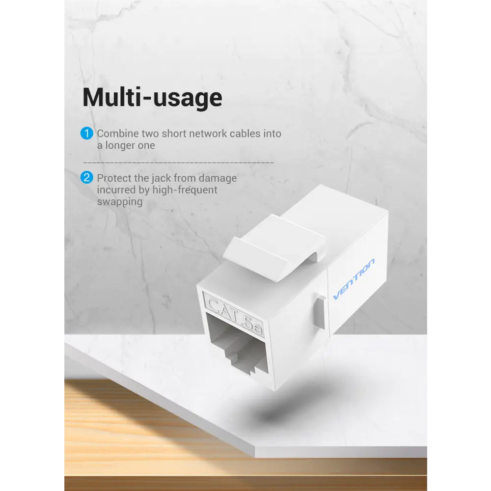 Фото 5 Адаптер-соединитель Vention RJ45 F/RJ45 F 8p8c кат. 5 VDD-B07-W Фото 5 Адаптер-соединитель Vention RJ45 F/RJ45 F 8p8c кат. 5 VDD-B07-W