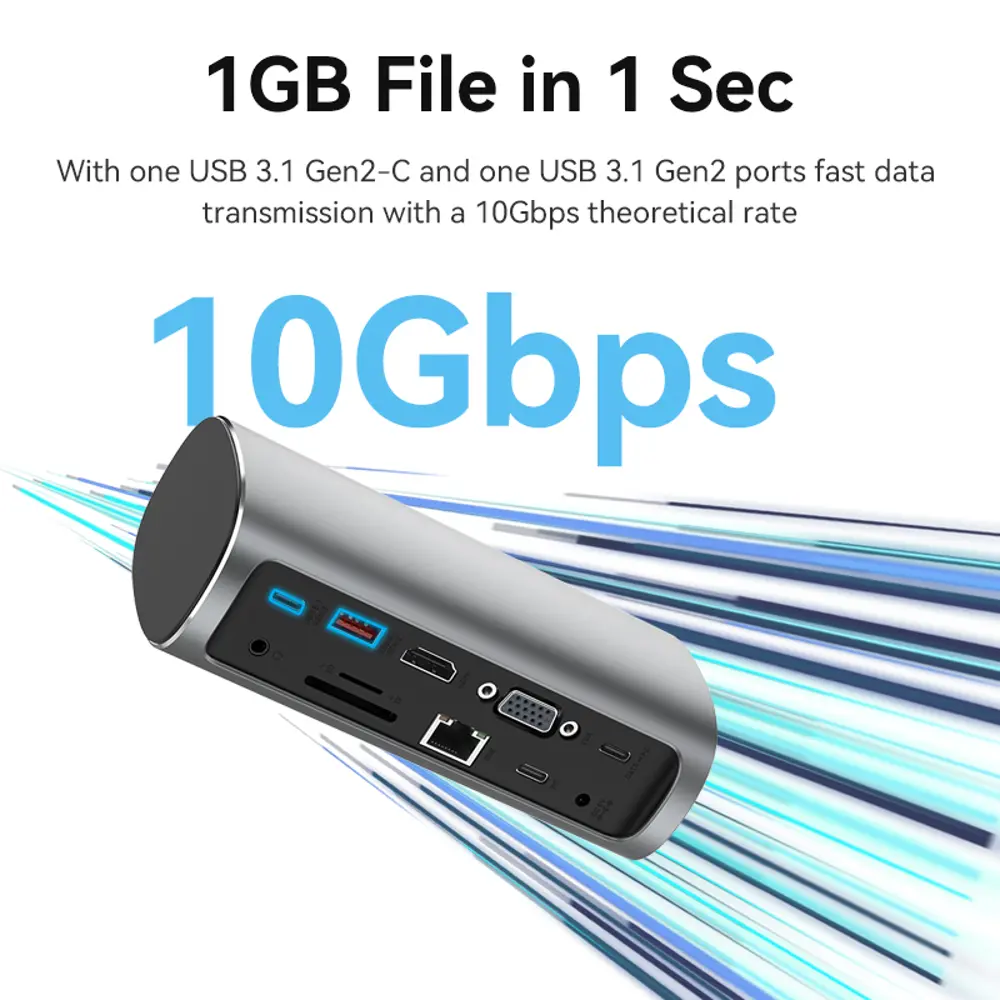 Фото 4 Мультифункциональная док-станция Vention USB Type C 12 в 1 TPJH0-EU Фото 4 Мультифункциональная док-станция Vention USB Type C 12 в 1 TPJH0-EU