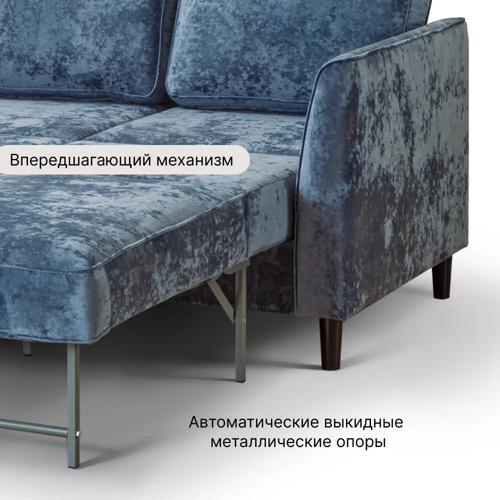 Фото 7 Диван мини прямой расладной Нота мебель flayt 170x90x95 см велюр цвет голубой Фото 7 Диван мини прямой расладной Нота мебель flayt 170x90x95 см велюр цвет голубой