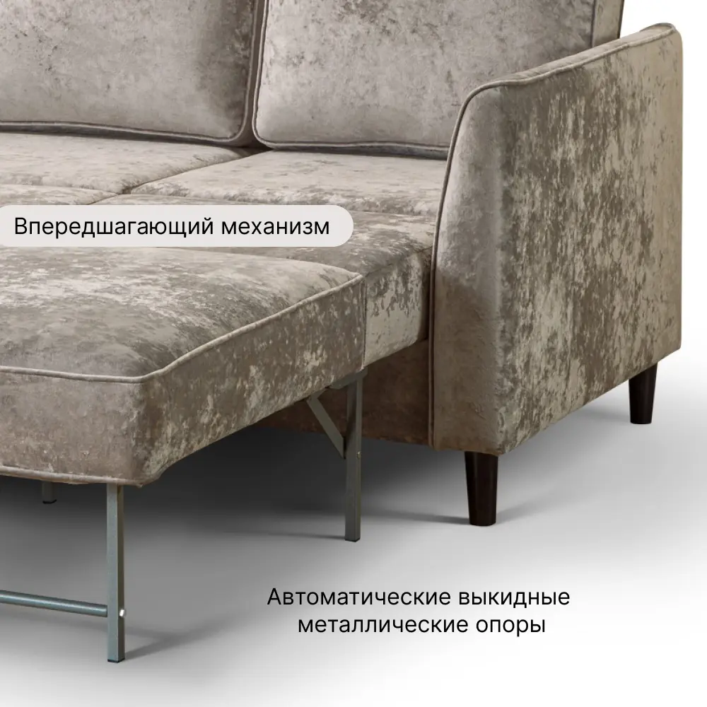 Фото 5 Диван мини прямой расладной Нота мебель flayt 170x90x95 см велюр цвет серо-бежевый Фото 5 Диван мини прямой расладной Нота мебель flayt 170x90x95 см велюр цвет серо-бежевый