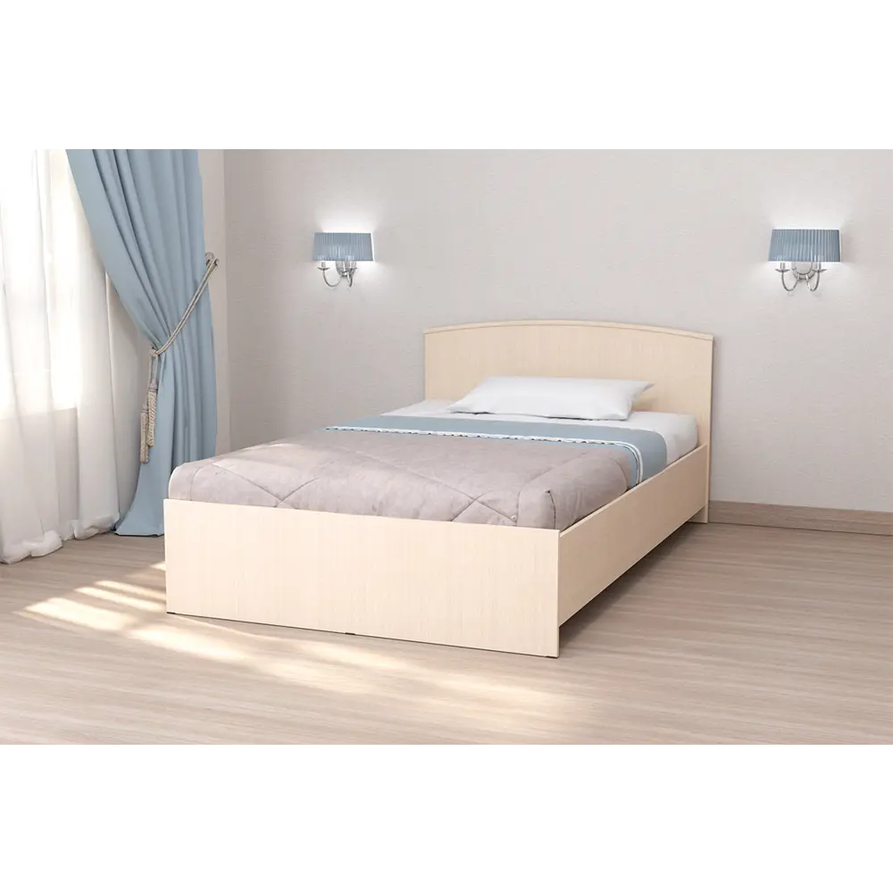 Фото Кровать Вектор Кэт-7 125x82x206 см ЛДСП цвет дуб Фото Кровать Вектор Кэт-7 125x82x206 см ЛДСП цвет дуб