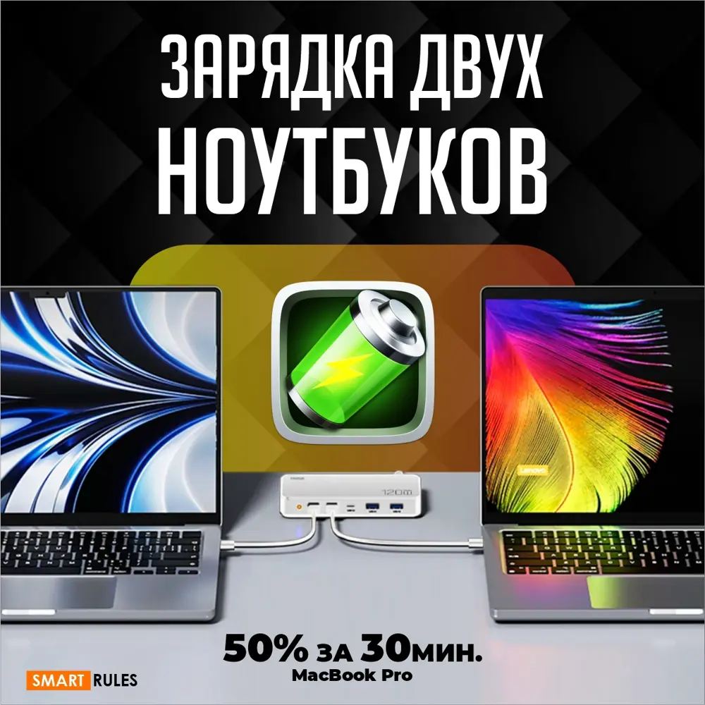 Фото 8 Зарядное устройство SmartiNext 120 Вт цвет белый Фото 8 Зарядное устройство SmartiNext 120 Вт цвет белый