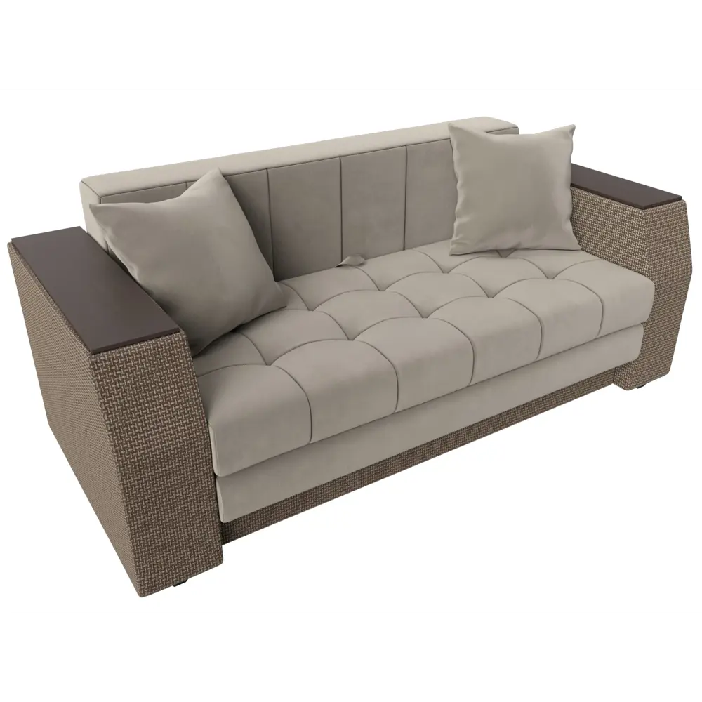 Фото 6 Диван Лига Диванов Атлант мини 113745 176x75x89 см вельвет цвет бежевый