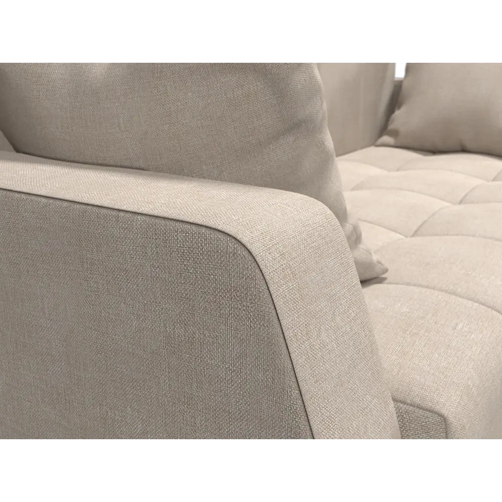 Фото 4 Диван Лига Диванов Малютка 102269 155x74x90 см рогожка цвет бежевый