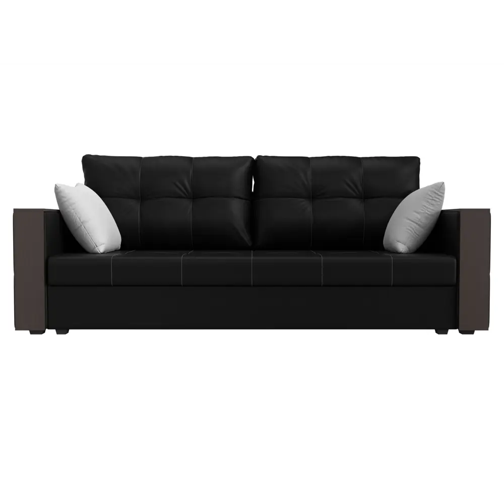 Фото 2 Диван Лига Диванов Валенсия Лайт 117235 225x79x85 см искусственная кожа цвет черный Фото 2 Диван Лига Диванов Валенсия Лайт 117235 225x79x85 см искусственная кожа цвет черный