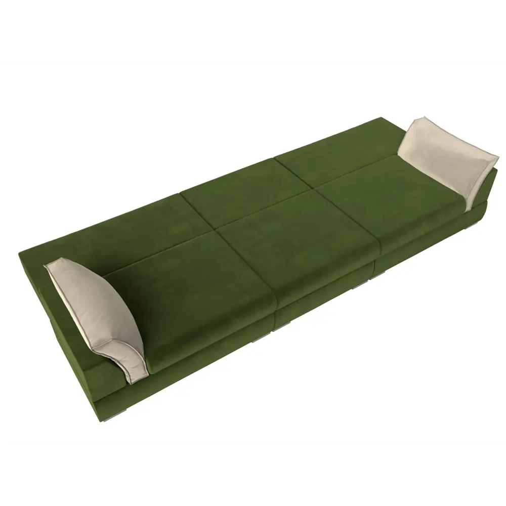 Фото 7 Диван Лига Диванов Пекин 116060 372x90x116 см вельвет цвет бежевый/зеленый Фото 7 Диван Лига Диванов Пекин 116060 372x90x116 см вельвет цвет бежевый/зеленый