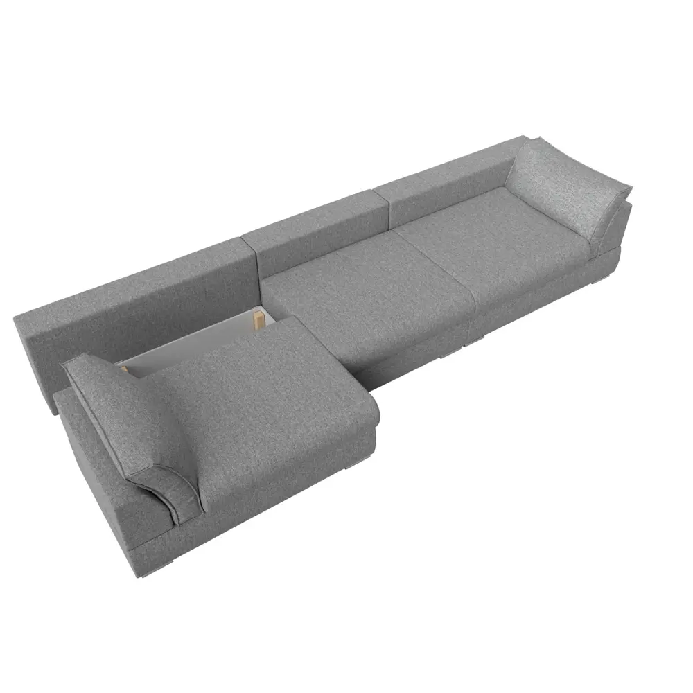 Фото 7 Диван Лига Диванов Пекин 118170 372x90x116 см рогожка цвет серый