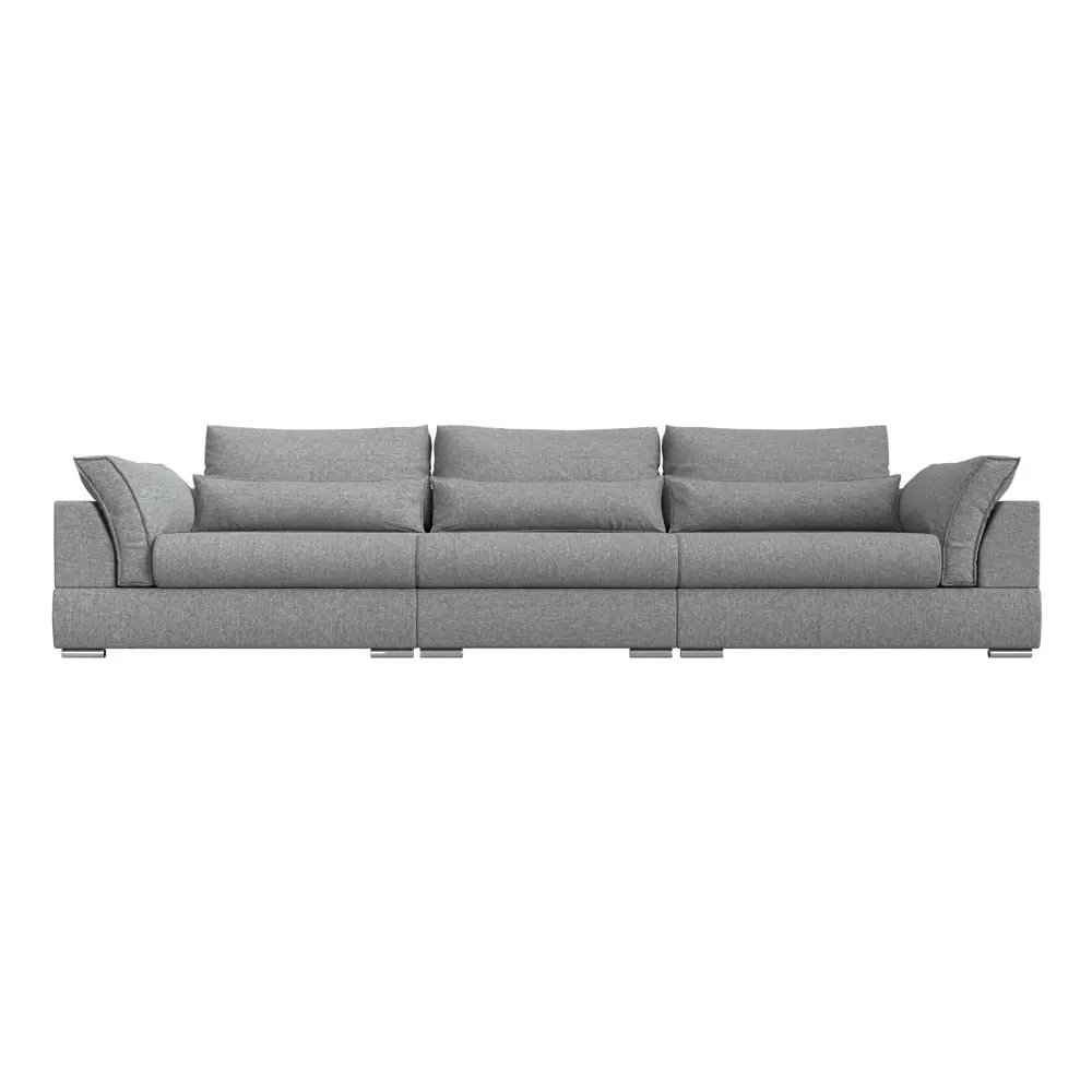 Фото 6 Диван Лига Диванов Пекин 118170 372x90x116 см рогожка цвет серый