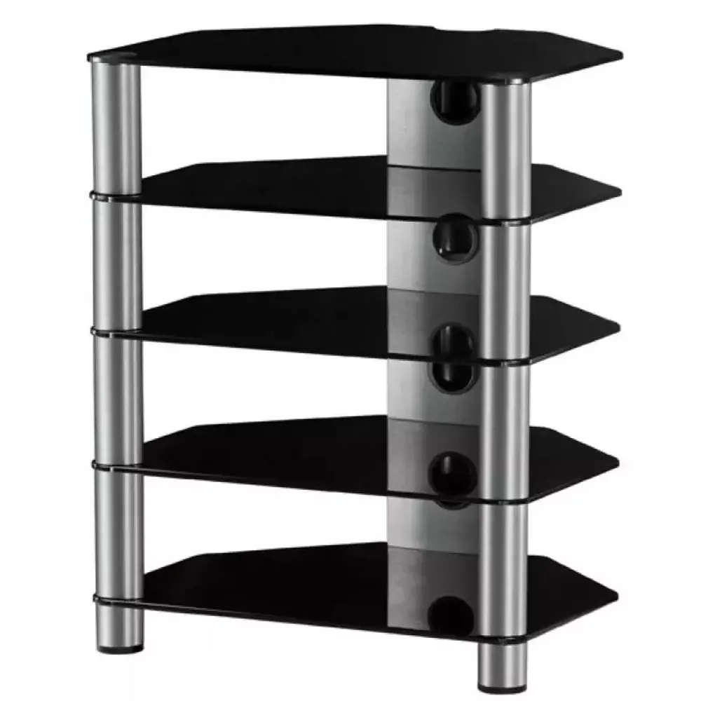 Фото Стойка под Hi-Fi компоненты Sonorous 60x75x50 см закаленное стекло цвет серый/серебристый Фото Стойка под Hi-Fi компоненты Sonorous 60x75x50 см закаленное стекло цвет серый/серебристый