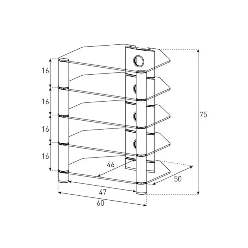 Фото 2 Стойка под Hi-Fi компоненты Sonorous 60x75x50 см закаленное стекло цвет серый/серебристый Фото 2 Стойка под Hi-Fi компоненты Sonorous 60x75x50 см закаленное стекло цвет серый/серебристый
