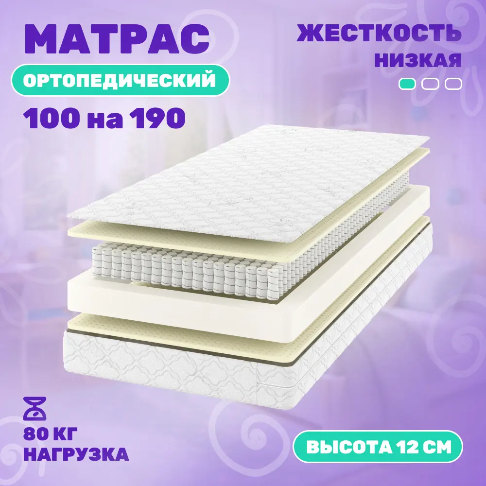 Фото Матрас Дрим Хеппи 100x190 см, независимый пружинный блок, односпальный, латексный Фото Матрас Дрим Хеппи 100x190 см, независимый пружинный блок, односпальный, латексный