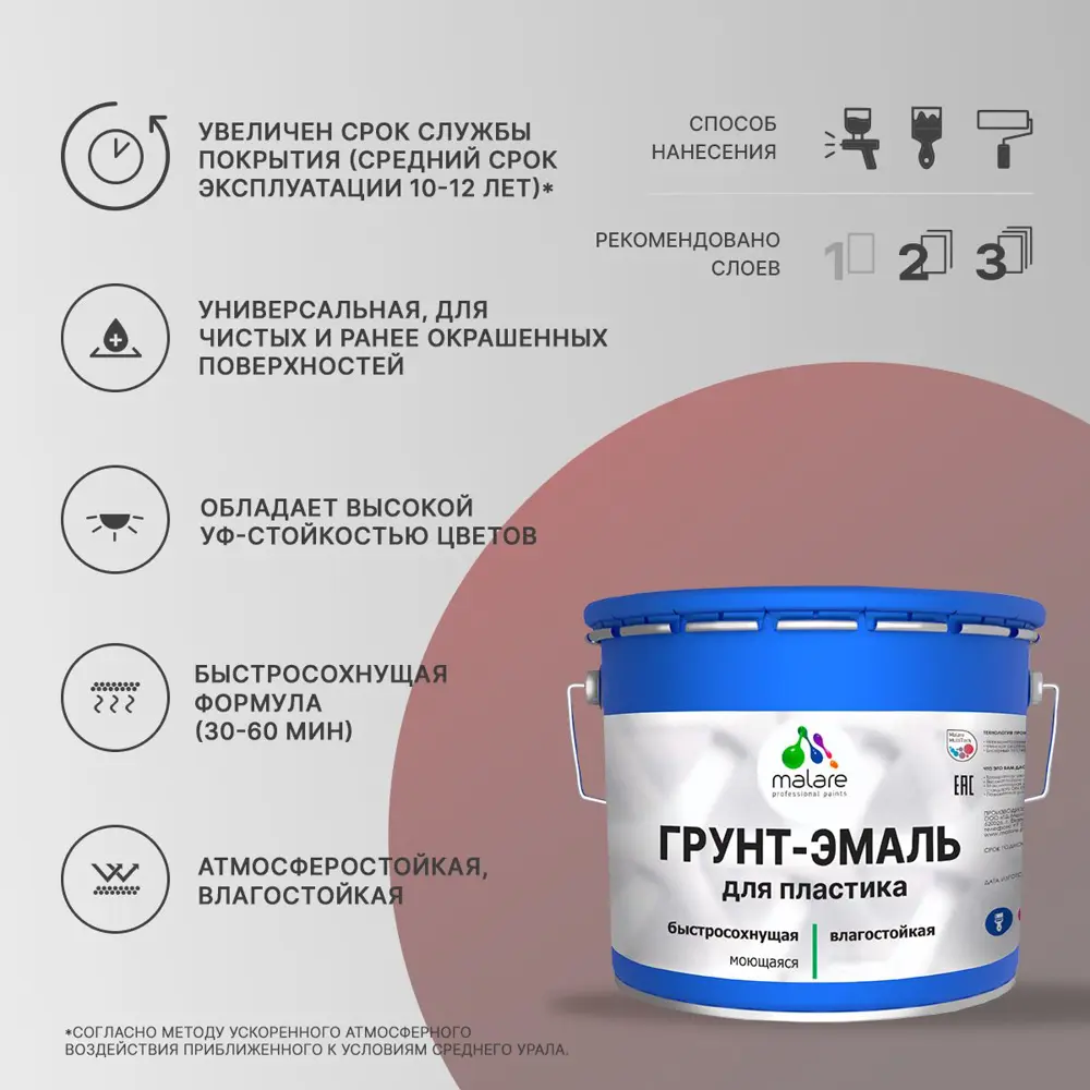 Фото 2 Грунт-эмаль для пластика Malare FastCorr для сайдинга окон подоконников ПВХ быстросохнущая матовая цвет белый 12.5 кг Фото 2 Грунт-эмаль для пластика Malare FastCorr для сайдинга окон подоконников ПВХ быстросохнущая матовая цвет белый 12.5 кг