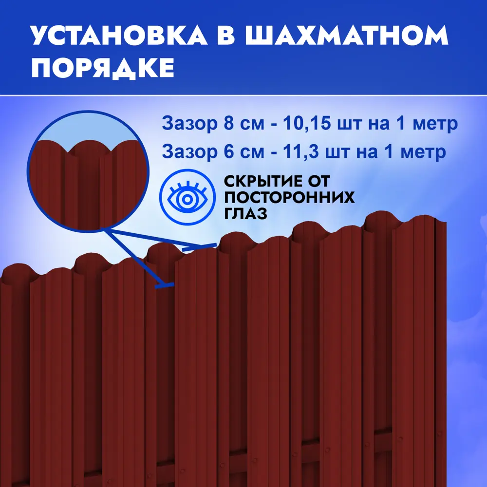 Фото 9 Штакетник Strong НФ-00007244 п-образный 20 мм 200 см двухсторонний фигурный красный Фото 9 Штакетник Strong НФ-00007244 п-образный 20 мм 200 см двухсторонний фигурный красный