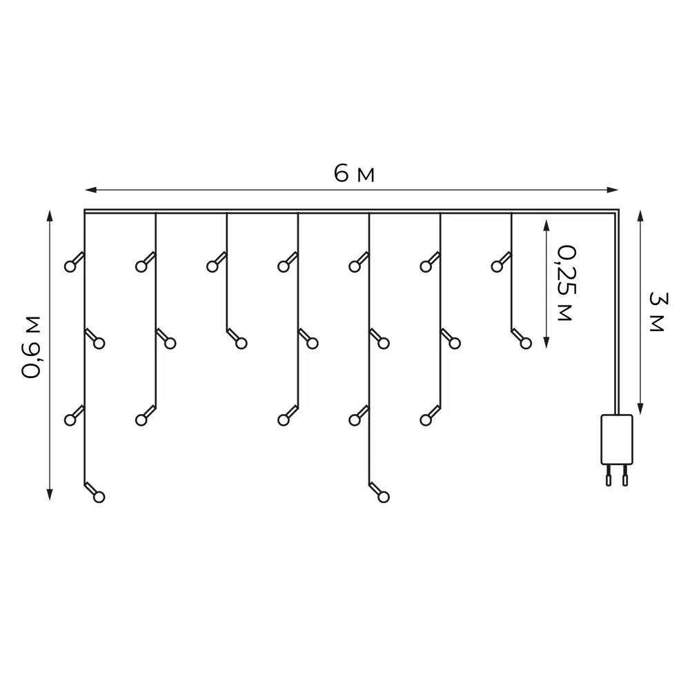 Фото 4 Электрогирлянда наружная Uniel Бахрома 6 м 80 ламп RGB цвет света 1 режим Фото 4 Электрогирлянда наружная Uniel Бахрома 6 м 80 ламп RGB цвет света 1 режим