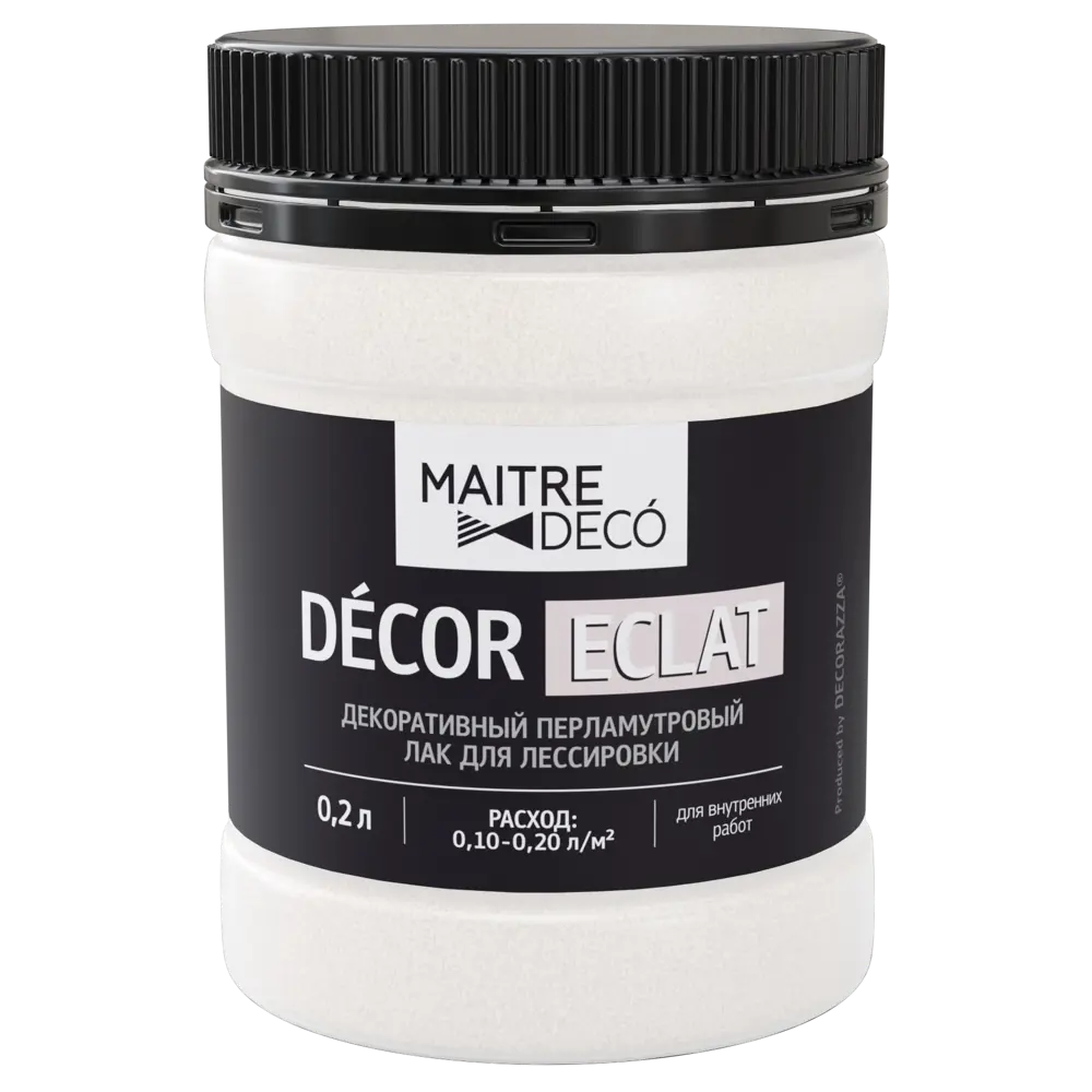 Фото Лак перламутровый Maitre Deco Décor Eclat 0.2 л цвет жемчужный