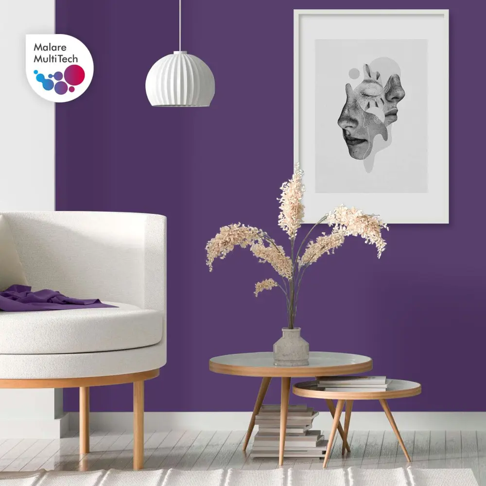 Фото 5 Краска для потолка и стен Malare Professional Euro №20 быстросохнущая матовая цвет георгин 9 л