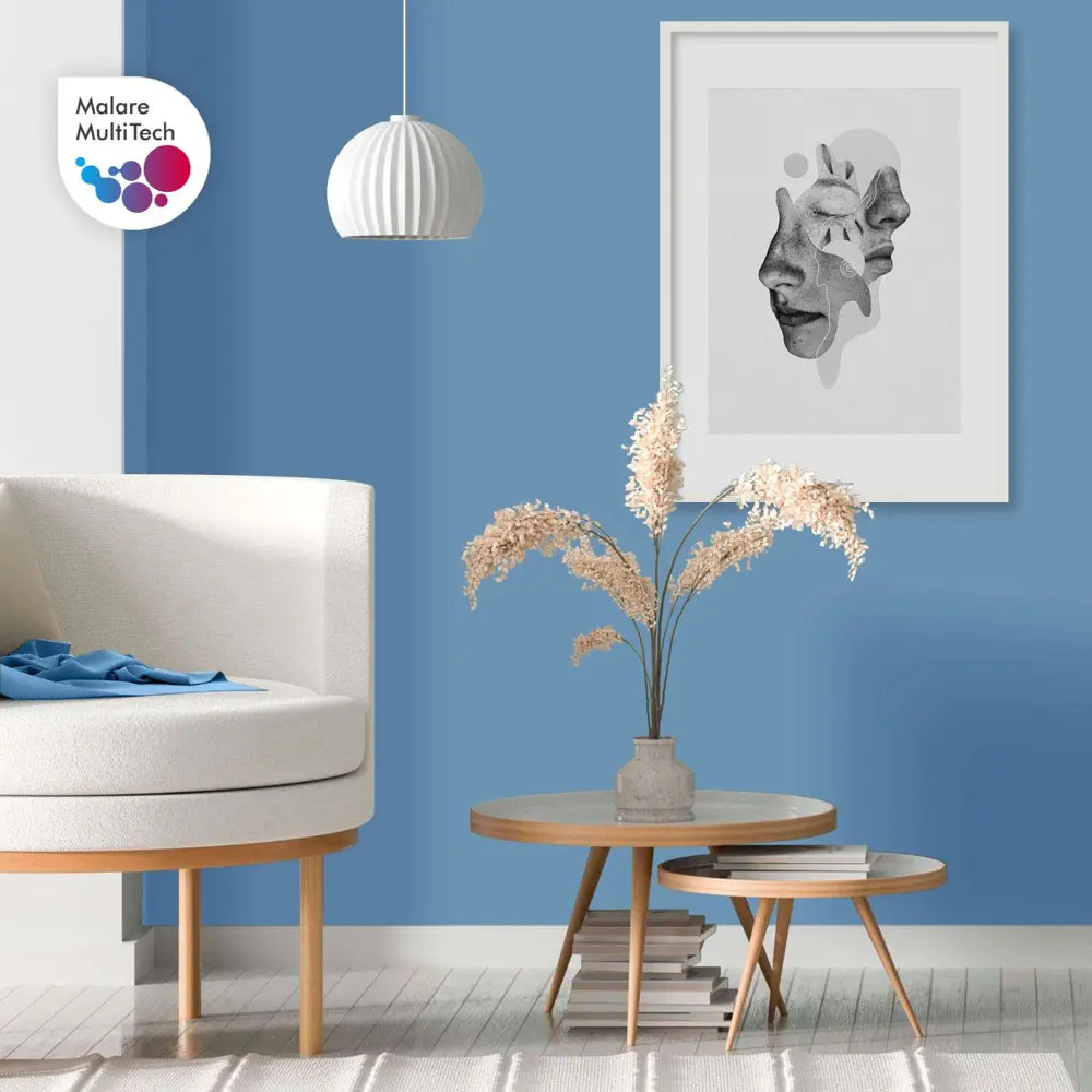 Фото 5 Краска для потолка и стен Malare Professional Euro №20 быстросохнущая матовая цвет стальной голубой 1 л Фото 5 Краска для потолка и стен Malare Professional Euro №20 быстросохнущая матовая цвет стальной голубой 1 л