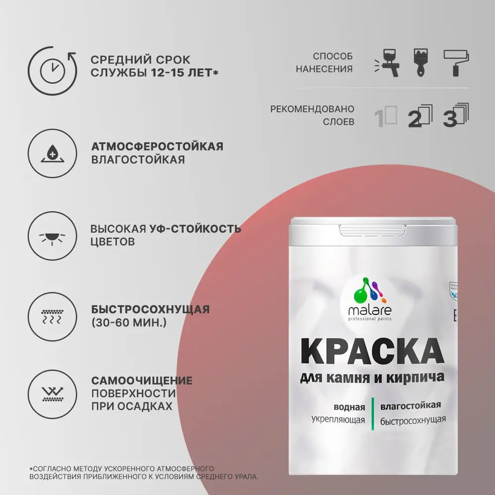 Фото 2 Краска фасадная Malare Professional для дерева и бетона быстросохнущая матовая цвет акварельно-голубой 1 л Фото 2 Краска фасадная Malare Professional для дерева и бетона быстросохнущая матовая цвет акварельно-голубой 1 л