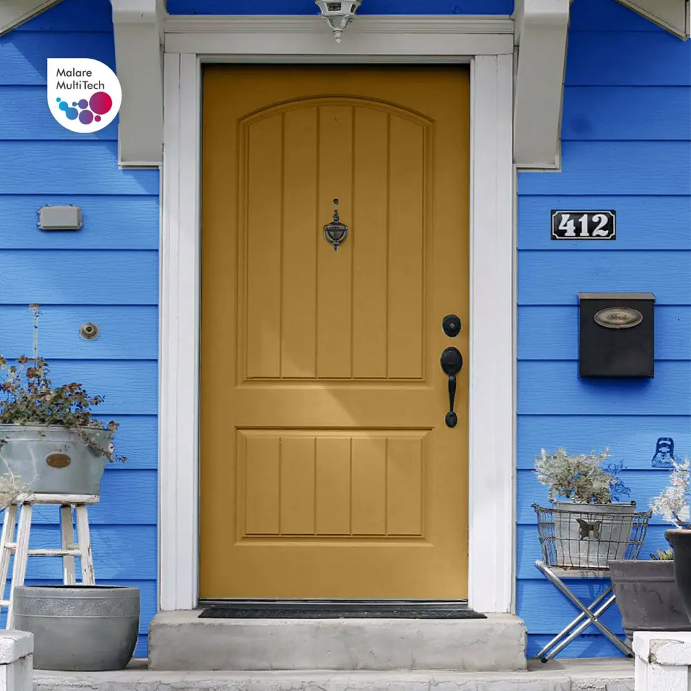 Фото 6 Краска фасадная Malare Professional для дерева и бетона быстросохнущая матовая цвет стальной голубой 1 л