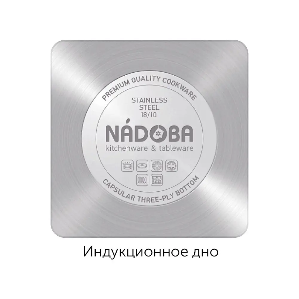 Фото 8 Набор кастрюль со стеклянными крышками Nadoba 4 предмета малый алюминий цвет серебристый Фото 8 Набор кастрюль со стеклянными крышками Nadoba 4 предмета малый алюминий цвет серебристый