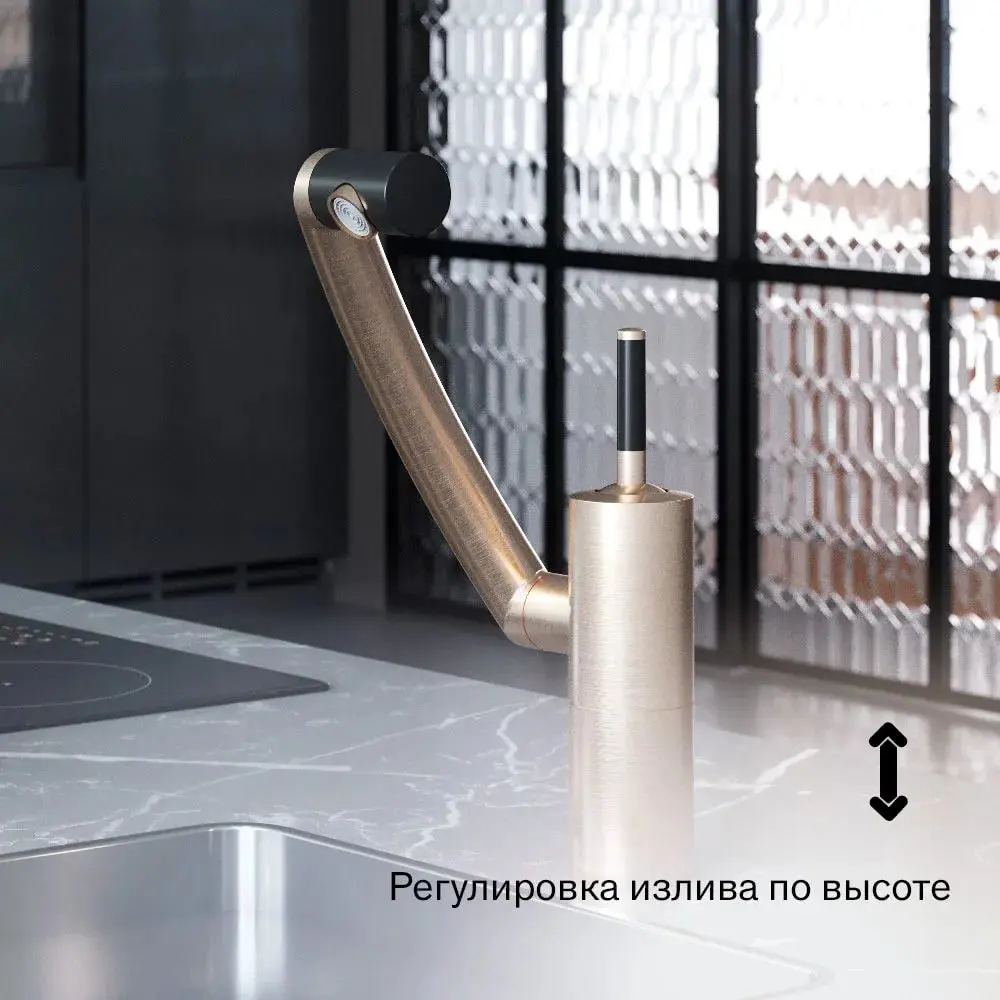 Фото Смеситель для кухни Damixa Arc поворотный излив 23.6 см цвет никель Фото Смеситель для кухни Damixa Arc поворотный излив 23.6 см цвет никель