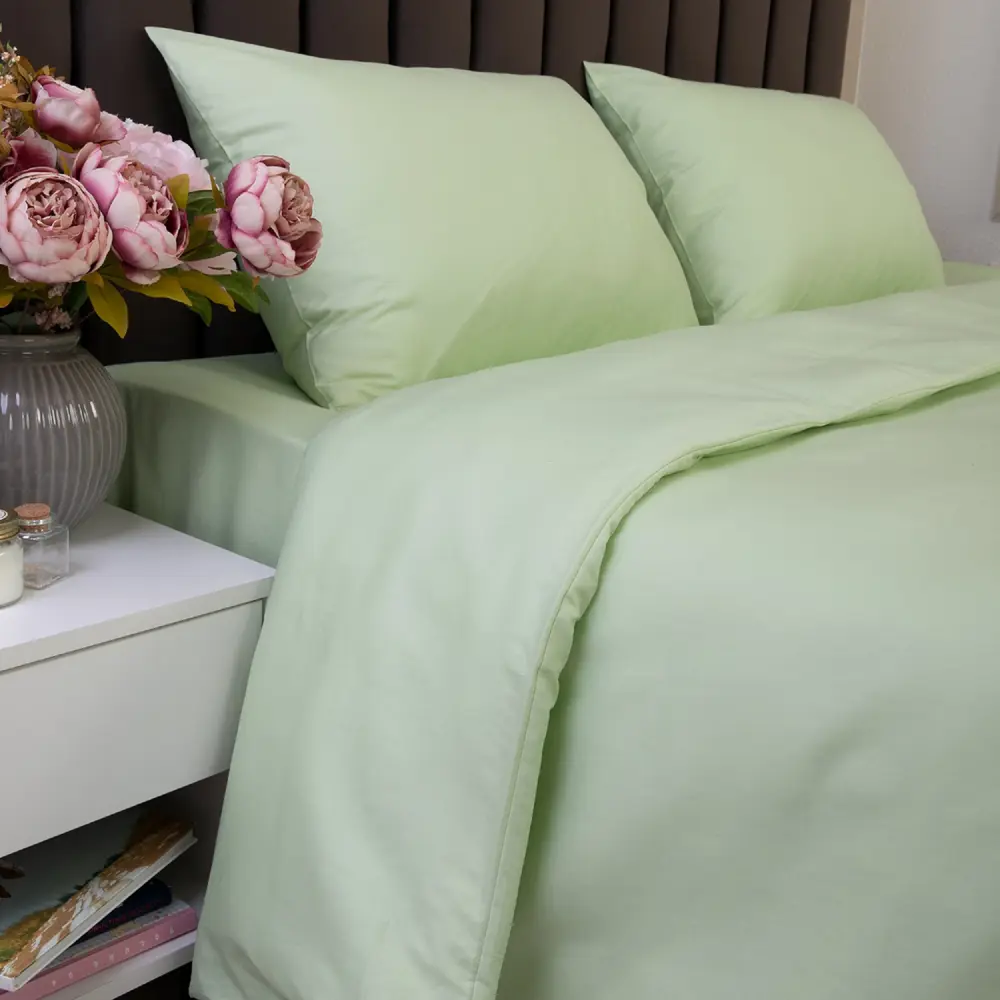 Фото 4 Комплект постельного белья La notta CH10122/LGLN хлопок 2-спальный простыня 220x235 пододеяльник 175x215- 1 шт наволочки 50 x 70- 2 шт цвет зеленый Фото 4 Комплект постельного белья La notta CH10122/LGLN хлопок 2-спальный простыня 220x235 пододеяльник 175x215- 1 шт наволочки 50 x 70- 2 шт цвет зеленый