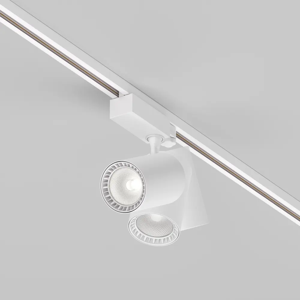 Фото 7 Трековый светильник спот светодиодный Maytoni Tr029-3-26w4k-s-w 26 Вт трехфазный 10 м² цвет белый Фото 7 Трековый светильник спот светодиодный Maytoni Tr029-3-26w4k-s-w 26 Вт трехфазный 10 м² цвет белый