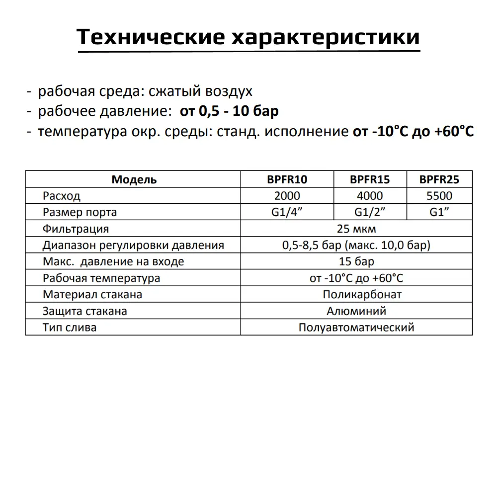 Фото 8 Фильтр регулятор Архимед BPFR10 1/4" с манометром Фото 8 Фильтр регулятор Архимед BPFR10 1/4" с манометром