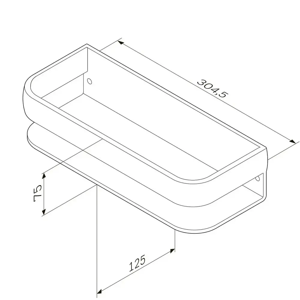 Фото 7 Полка для ванной комнаты AM.PM A3034800 30.40x7.50 цвет хром Фото 7 Полка для ванной комнаты AM.PM A3034800 30.40x7.50 цвет хром