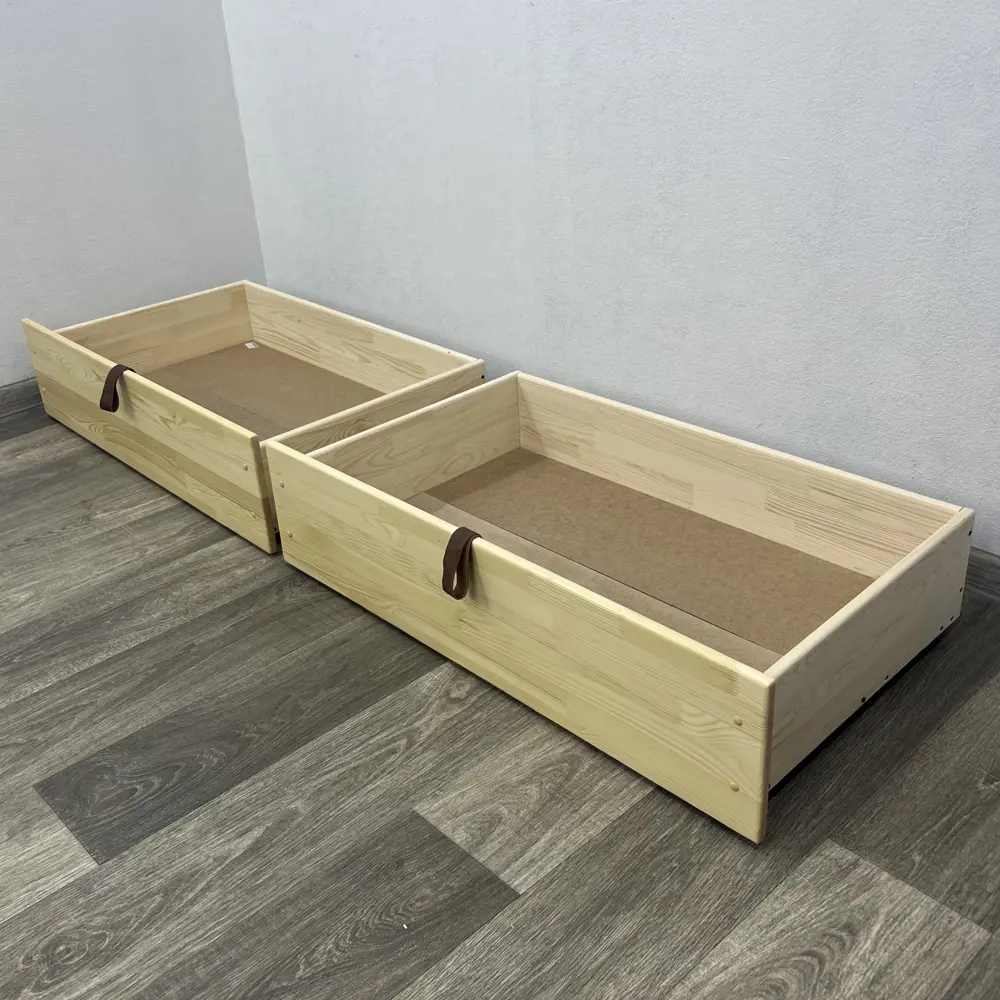 Фото 3 Кровать односпальная Solarius Классика 2 выкатных ящика 100x63x200 см ортопедическое основание без шлифовки и покрытия сосна цвет бежевый Фото 3 Кровать односпальная Solarius Классика 2 выкатных ящика 100x63x200 см ортопедическое основание без шлифовки и покрытия сосна цвет бежевый