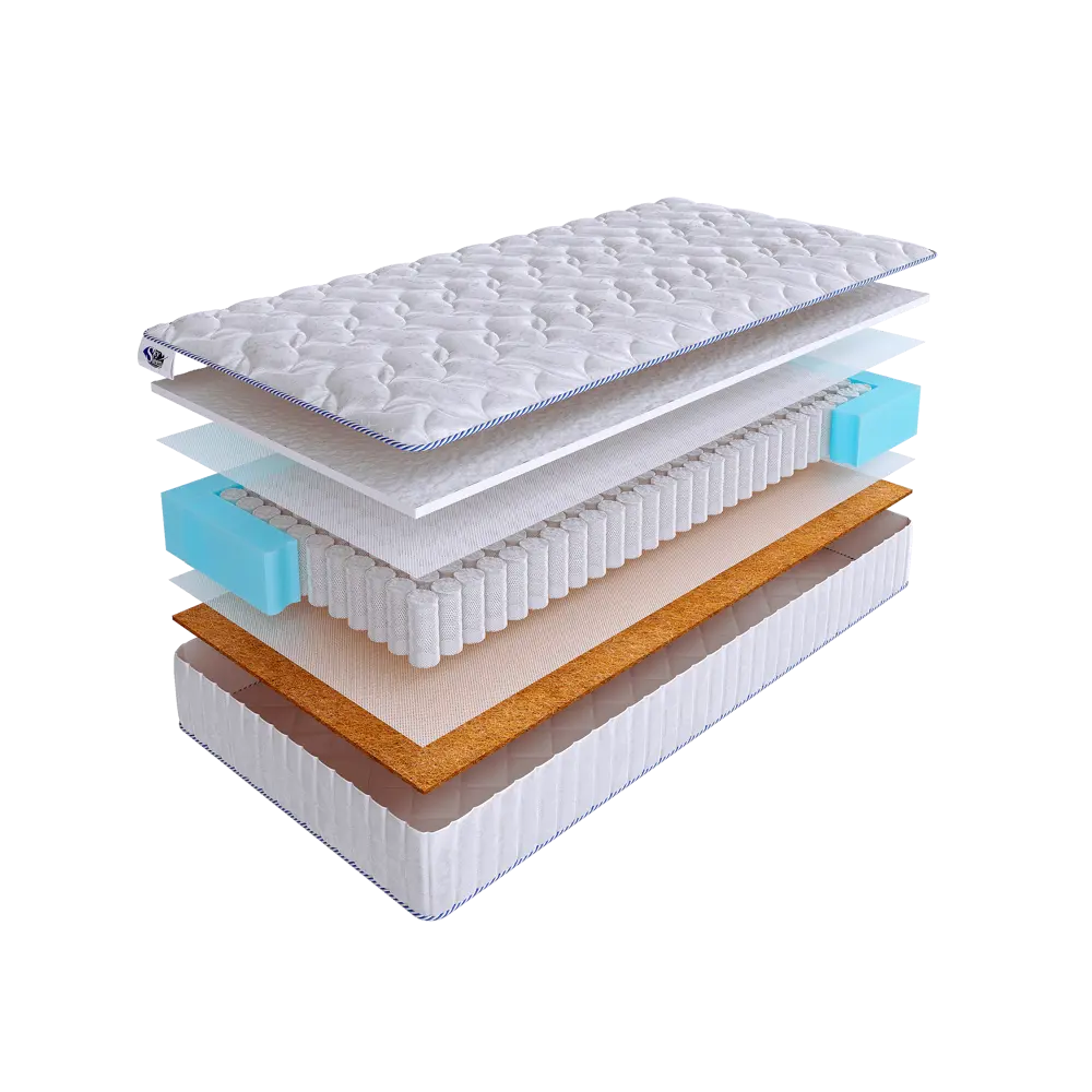 Фото Матрас SkySleep Simple 5 S500 145x175 см независимый пружинный блок, полутораспальный, ортопедический, кокосовый Фото Матрас SkySleep Simple 5 S500 145x175 см независимый пружинный блок, полутораспальный, ортопедический, кокосовый