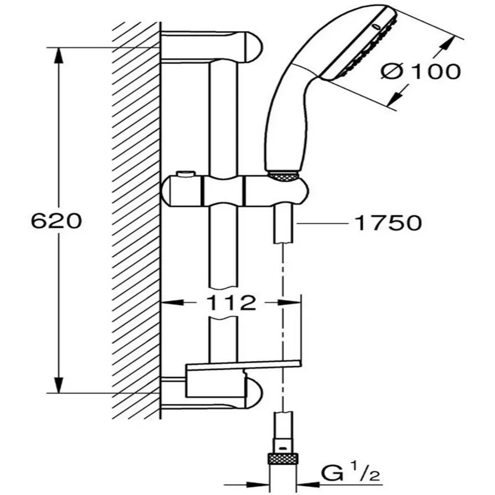 Фото 5 Душевой гарнитур GROHE Tempesta 00000064980 цвет хром Фото 5 Душевой гарнитур GROHE Tempesta 00000064980 цвет хром