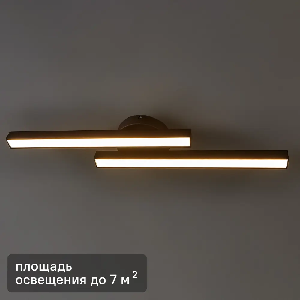 Фото Светильник настенно-потолочный светодиодный Семь огней 12 Вт SF8504/2C-BK нейтральный белый свет цвет черный Фото Светильник настенно-потолочный светодиодный Семь огней 12 Вт SF8504/2C-BK нейтральный белый свет цвет черный