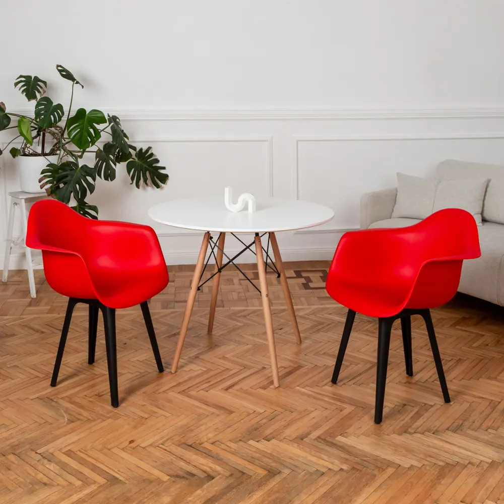 Фото 2 Комплект кухонных стульев 2 шт Derstuhl 330 plast 43x82x60 см полипропилен цвет красный Фото 2 Комплект кухонных стульев 2 шт Derstuhl 330 plast 43x82x60 см полипропилен цвет красный