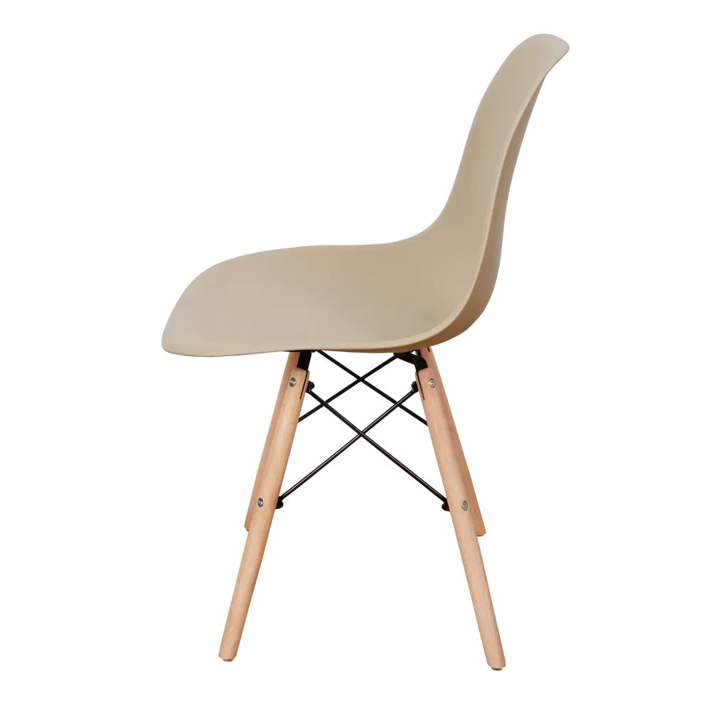 Фото 4 Кухонный стул Derstuhl Wood 45x82x45 см полипропилен цвет темно-бежевый Фото 4 Кухонный стул Derstuhl Wood 45x82x45 см полипропилен цвет темно-бежевый
