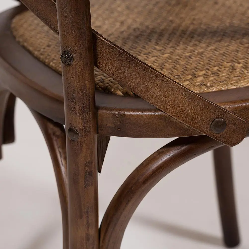 Фото 7 Кухонный стул Tetchair Cross 52х91х55 см ротанг цвет темный орех Фото 7 Кухонный стул Tetchair Cross 52х91х55 см ротанг цвет темный орех