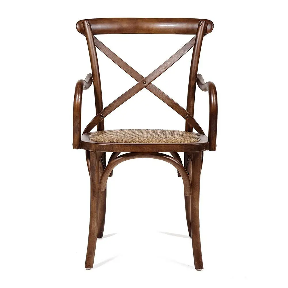 Фото 2 Кухонный стул Tetchair Cross 52х91х55 см ротанг цвет темный орех Фото 2 Кухонный стул Tetchair Cross 52х91х55 см ротанг цвет темный орех